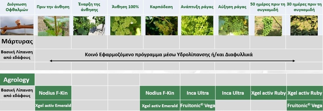 Πρόγραμμα Λειτουργικής Θρέψης Καλλιεργειών® - Οινοποιήσιμο Σταφύλι