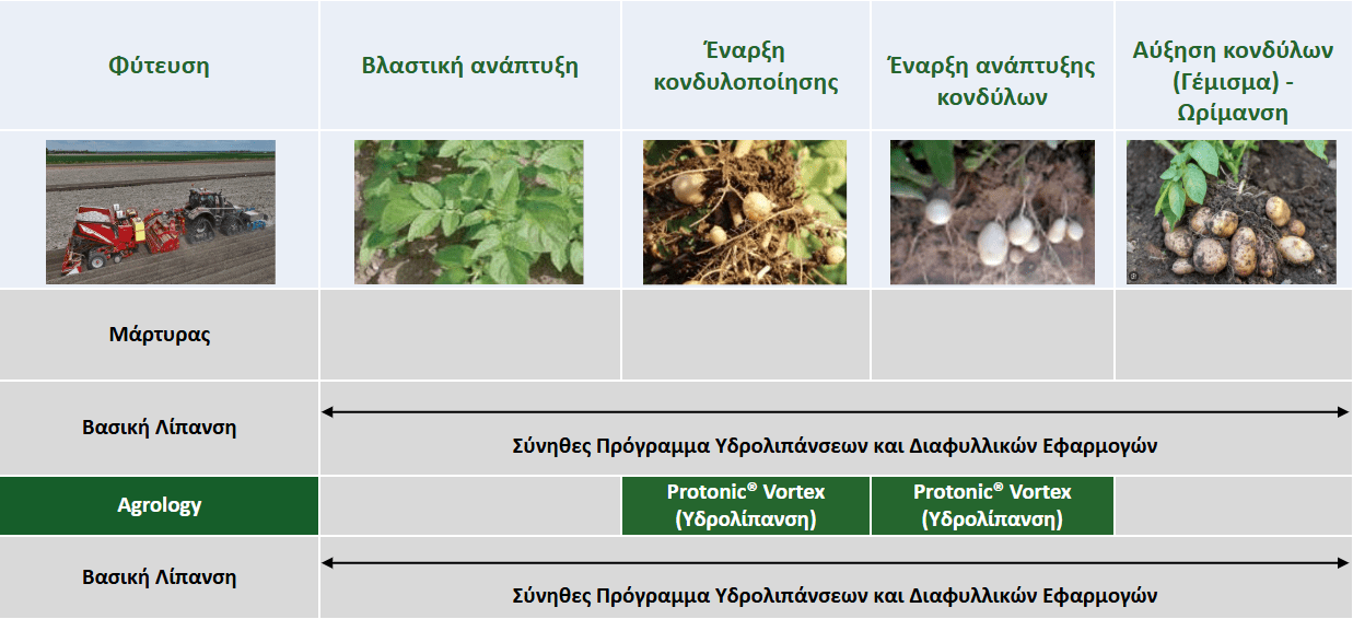 Πρόγραμμα Λειτουργικής Θρέψης Καλλιεργειών® σε Πατάτα (Καλοκαιρινή)